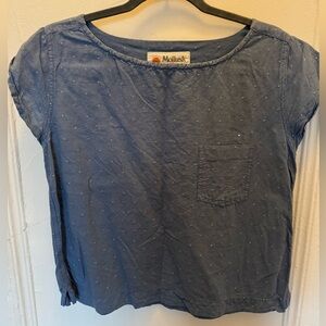 Mollusk Surf Shop Women’s Blue Polka Dot Benetau Tee
